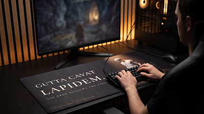 Gutta Cavat Lapidem — The Persistence Desk Mat
