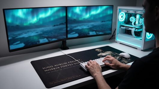Ignis Aurum Probat — The Trial Desk Mat